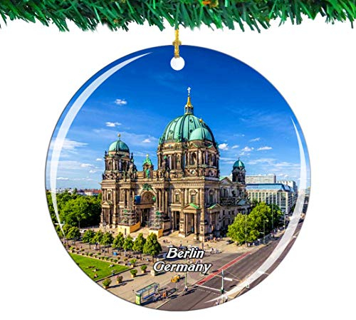 Weekino Deutschland Berliner Dom Berlin Weihnachtsverzierung Stadt Reise Souvenir Sammlung Doppelseitig Porzellan 2,85 Zoll Hängende Baumdekoration