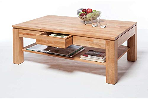 Couchtisch mit Schubfach 70x115x46cm Kernbuche geölt NEU