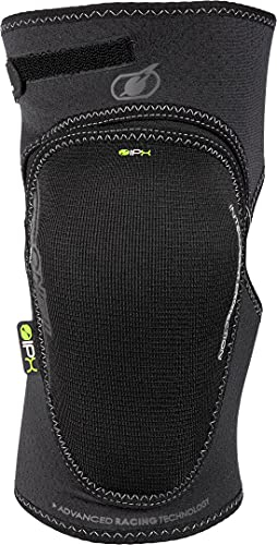 O'NEAL | Knie-Protektoren | Motocross Enduro Motorrad | Hochdichter IPX® Aufprallschutz, elastischem Klettband, Atmungsaktives Neopren | Junction Lite Knee Guard | Erwachsene | Schwarz | Größe M