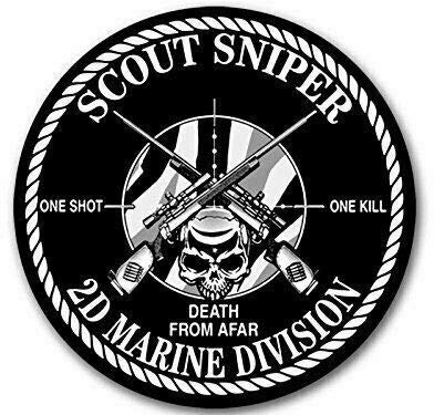 Sticker-Designs 10cm! Klebe-Folie Wetterfest Made-IN-Germany Scout Marine Corps 2ND Division Death from AFAR I UV&Waschanlagenfest Auto-Aufkleber Profi-Qualität! F672