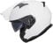 Zorax White M (57-58cm) ZOR-602 Double Sun Visor Open Face Motorbike Motorcycle Helmet Road Legal ECE 2206