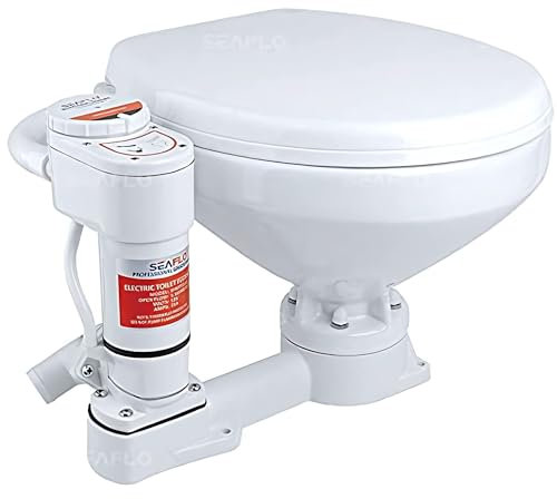 Seaflo 12V Electric Twist Flush Marine Toilet Large Size