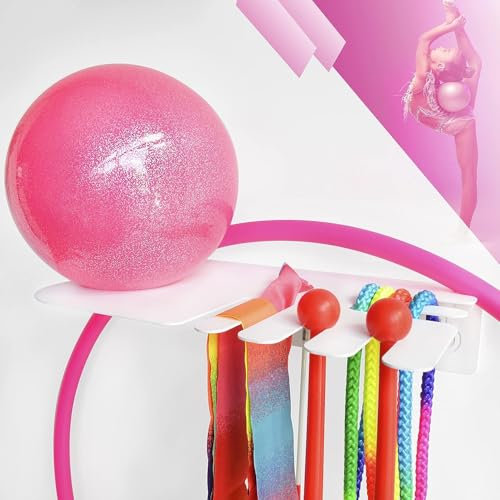 Soporte de Pared para Gimnasia Rítmica. Pelota, maza, aro, Cinta, Cuerda