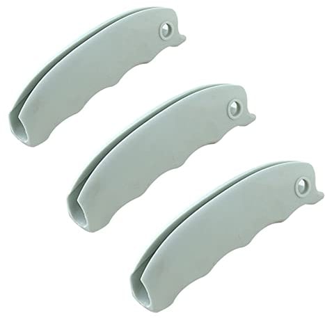 SEIWEI 3 PCS Grocery Bag Holder, Silicone Plastic Bag Handle Carrier Comfortable for Shopping Bag, Blue
