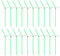 Fishing Anti Tangle Booms Tube, 20Pcs Sea Fishing Anti Tangle Feeder Boom with Snaps Tube Balance Connector Fish Tackle(Green Metal)