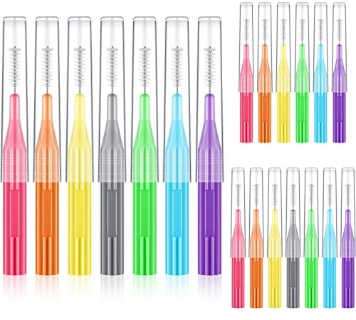 20 Stück Interdentalbürsten Zahnstocher Zahnseidekopf Dental Zahnbürste Unterschidliche Farben und Größen Zahnspangen Bürste Mundhygiene Zahnseide Zahn Reiniger Zahnreinigung Werkzeug …
