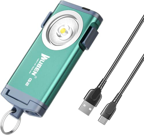 WUBEN G2 Linterna LED Recargable, 500 Lúmenes Pequeña y Ultraligera Llavero Linterna, 5 Modos - Linternas LED EDC con Abrazadera, para Viajes, Caminar, Buscar, Senderismo