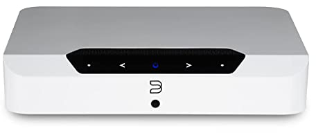 Bluesound Powernode Edge Kompakter Kabelloser Hochauflösender Multiroom Musik-Streamer - Weiß