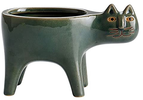 YANYUESHOP All Töpfe mit Drainage Sukkulenten-Pflanzgefäße aus Keramik für den Indoor-Feengarten, grün