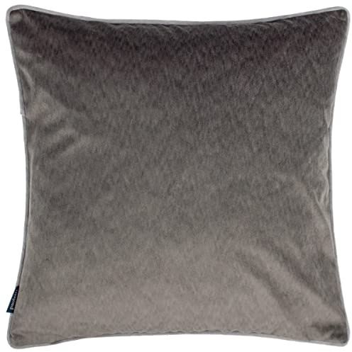 Paoletti Torto Square Cushion Cover, Charcoal/Silver, 50 x 50 cm