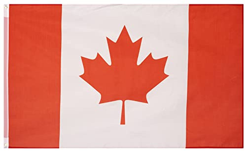 MUWO Flagge Nations Together 90 x 150 cm Nationalmanschaften, doppelseitige Gartenflagge, wetterfeste Fanflagge, Fußballflagge Polyester Länderfagge Deutschland mit Ösen (Kanada)