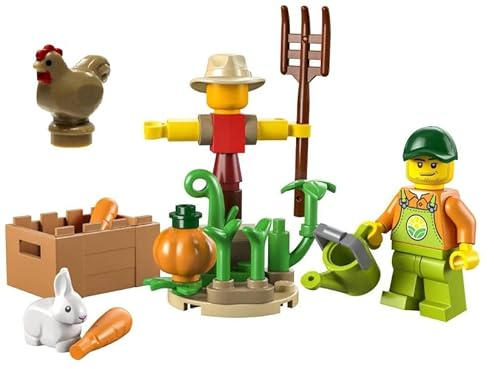 LEGO 30590: Bauernhof Garten und Vogelscheuche und braunes Huhn