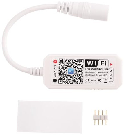 RGB Led Strip Voice Control Lavora con & Home, WiFi Wireless Smart Controller con App gratuita Via iOS o Android