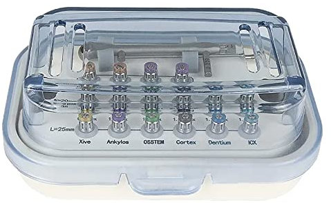 Outil Prothétique Coloré, Kit Prothétique D'implant Universel 16 Pièces avec Clé Dynamométrique Et 16 Tournevis, pour Une Utilisation Manuelle par Un Dentiste Dentaire