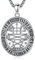 INFUSEU Erzengel Amulett, 925 Sterling Silber Engelsschutz Anhänger Spiritueller Schmuck mit Erzengel Symbol für GABRIEL/POMIEL/LOVIEL/ORIEL Engel Geschenk für Männer