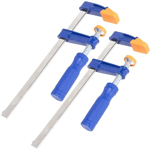 AERZETIX - C68509 - Lot de 2 Serres joint de menuisier 50 x 200 mm - serre joint à pompe - profondeur 50 mm - ouverture de mâchoire 200 mm - force de serrage 170 kg - poignée en plastique