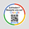 Social Media Aufkleber 4St mit QR Code Link für Firmen Unternehmen Marken Sticker personalisiert für Auto Bus Schaufenster Theke Marketing Werbung (Google Bewertung, 10cm 4Stück)