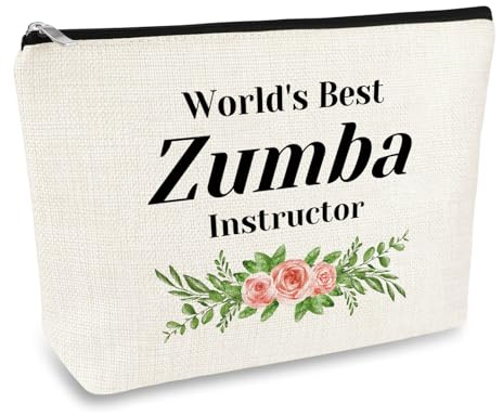 Zumba Instructor Gifts Zumba Gift for Women Makeup Bag Zumba Teacher Appreciation Gift Zumba Dance Fitness Gift Thank You Gift for Zumba Teacher Coach Instructor Cosmetic Bag Travel Toiletry Bag