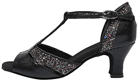 Chaussures De Danse Latine Paillettes Talons Hauts Chaussures De Tango Les Soirées Ballroom Performance À Bout Ouvert Chaussures Danse Latine pour Dames De Danse De Salon Tango Salsa Latine Sandales