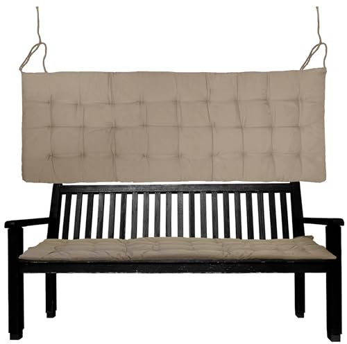 Cleanlevel EST 2016 Bankauflagen 120x40cm Bankkissen Banksitzkissen Bank Sitzkissen Auflage Sitzbank Sitzbankkissen Sitzauflage Gartenbank (Braun, 120x40x4cm)