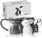 MIAMIO - Hasen Tassen Set / 2 × 400 ml Keramik küssende Tassen Geschenk für Frauen/Männer zum Geburtstag, Valentinstag, Hochzeit, Weihnachten, Ostern - Spülmaschinen- und Mikrowellenfest