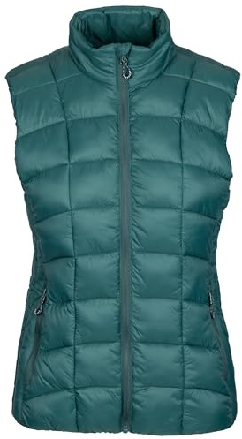 Trespass Womens Padded Gilet Ogbere - 2 Zip Pockets, Water-Resistant, Square Shaped Quilting, Shell 100% Polyamide, Lining 100% Polyamide, Padding 100% Polyester