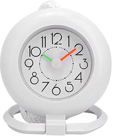 WPKD BLUEIY Reloj de Ducha Impermeable de Moda, de Mesa Colgante de Doble Uso, de Plástico para Baño Cocina Decoración del Hogar 12,2x9x14,3 Cm (Blanco)