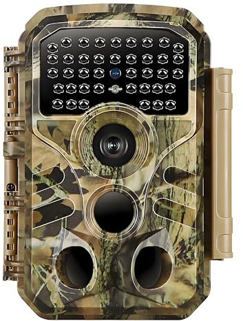 BlazeVideo Wildkamera 32MP 1296P H.264, Bewegungsmelder integriert, 100ft Starke Nachtsicht, 0.1s Schnelle Triggerzeit, Ideal für Haussicherheit und die Erkundung von Wildtieren im Freien