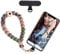 LunarCharm Correa de muñeca con cuentas de silicona, cordón para teléfono móvil con almohadillas de cordón para teléfono móvil, pulsera elástica manos libres, cadena de teléfono móvil para la mayoría