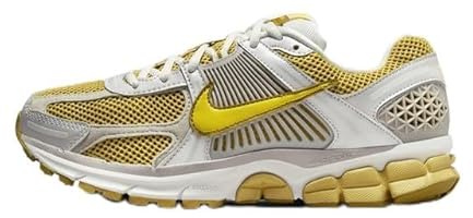 NIKE W Zoom Vomero 5 Women's Trainers Sneakers Fashion Shoes HJ9607 (Yellow/Metallic White 700) UK7.5 (EU42)