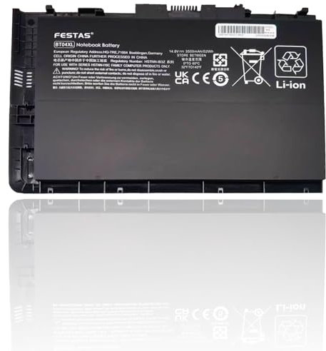 FESTAS BT04XL Batterie de rechange pour ordinateur portable HP EliteBook Folio 9470 9470 m 9480m BTO4XL 687945-001 687517-171 687517-241 687517-2C1 HSTNN-IB3Z HSTNN-I10C H4Q4777 AA BA06XL. BT04