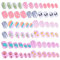Healeved 1juego Uñas Falsas Para Niñas Stickers De Uñas Diseño Seguro y Transpirable De Cajas De Manicura Desmontables