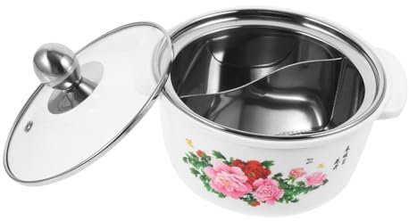 GRIRIW 1set Pentola Inossidabile Con Design Antiscottatura Per Induzione e e Facile Per Singoli e Grigliate