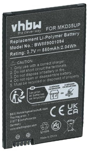 vhbw Akku kompatibel mit BMW 9442976-01, 9352048-02, 8717325-01, 760Li Autoschlüssel (550 mAh, 3,7 V, Li-Polymer)
