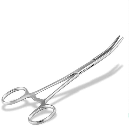quyueug Angelzange 14cm Biegung, Hakenlöser Angeln, Fischhakenentferner, Arterienklemme für Angelbedarf, Sprengringzange Angeln, Profi-Fischfang Werkzeug
