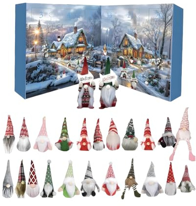 Adventskalender Weihnachtswichtel 24 Türchen Plüsch Wichtel