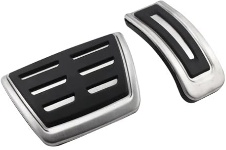 Pedalkappen Für VW Für Golf 3 4 Für Polo 9N3 Für SKODA Für Octavia Pedal Abdeckung Edelstahl Auto Pedale Pedalabdeckung(AT)