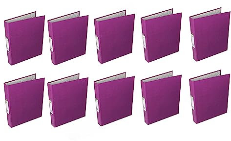 Q-Connect KF01475 Ringbuch 2 Ringe A4 25 mm Papierbeschichtung violett