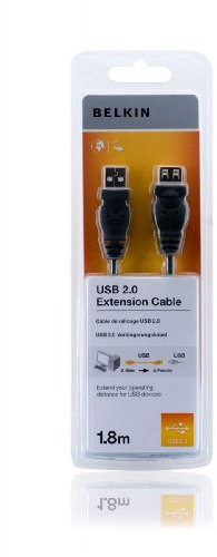 Belkin 1.8m USB Extension Cable, USBA-USBA - Charcoal