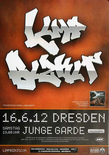 Limp Bizkit Gold Cobra 2012 - Original Konzertposter, Konzertplakat