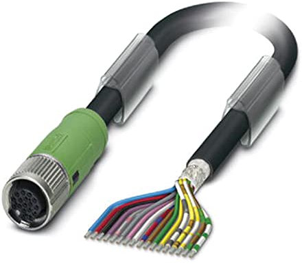 PHOENIX CONTACT SAC-17P-3.0-35T/FS SH SCO Sensor-/Aktor-Kabel, 3m Kabellänge, 17-Polig, A Kodierung, 17 Polzahl, Schwarz