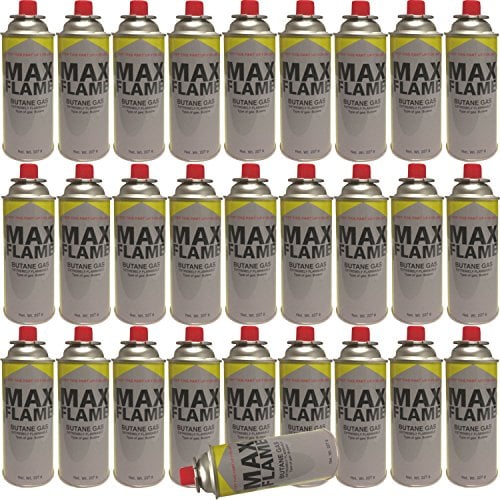 New 28 PC X MAX Flame Butane Gas Bottle CANISTERS 28PC Bottles for Cooker Heater Stove BBQ Camping Pack of 28 By SMART SHOPPING