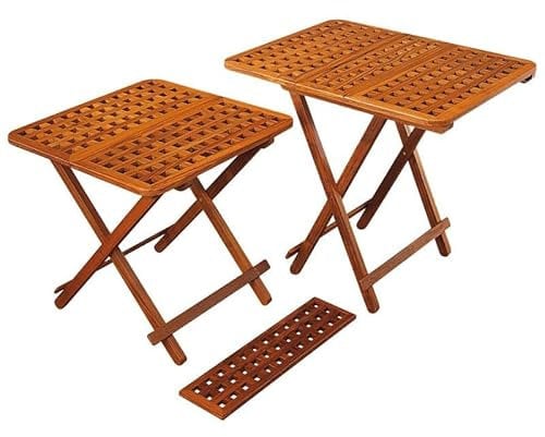 OSCULATI Arc Table Teck Pliante 60x60 cm