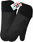 Gant de cuisine professionnel extra long en silicone - 1 paire - Gants de cuisine avec revêtement matelassé - noir