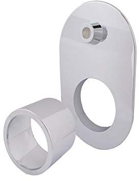 Schlösser Rosette für Montageblock verchromt ovale Form