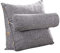 Lesekissen Rückenkissen Kissen Dreieck Rückenlehne Keilkissen Taille Kissen Sofa Bürostuhl Lesen Bett Kissen Rückenkissen Keilkissen mit Nackenrolle Fernsehkissen Lesekissen, grau, Einheitsgröße