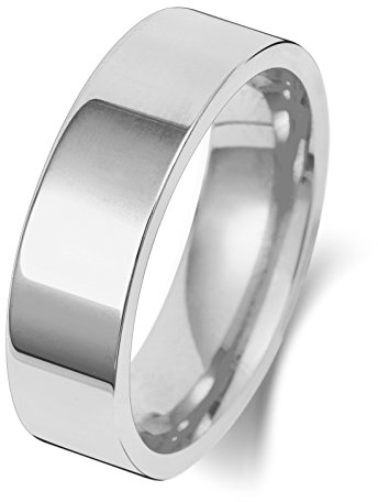 Platin 950 6mm Flach Court Form Herren/Damen - Trauring/Ehering/Hochzeitsring WJS18992PT950