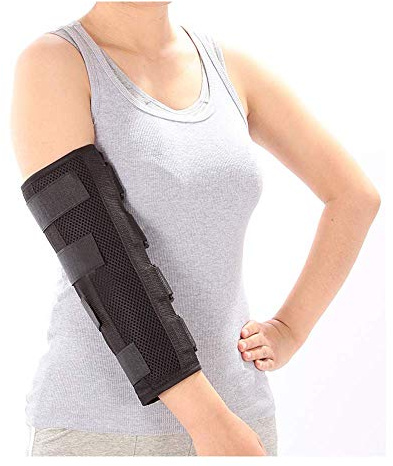 GHzzY Ellbogenschienenorthese für Kubitaltunnelsyndrom, Frakturen, Verletzungen und Sehnenentzündung - Adults Arm Elbow Immobilizer, Ulnar Nerve Splint,M