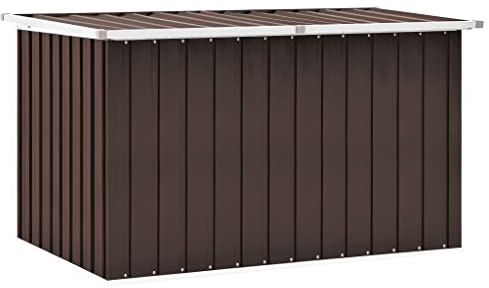vidaXL Gartenbox Auflagenbox Kissenbox Aufbewahrungsbox Truhe Box Gartenmöbel Gartenkasten Gartentruhe Werkzeugkasten Braun 149x99x93cm
