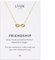 LUUK LIFESTYLE Necklace with Infinity pendant and FRIENDSHIP card, original gift idea for women, stainless steel, 20” length, symbol of friendship and infinite love, minimalist fashion accessory, gold